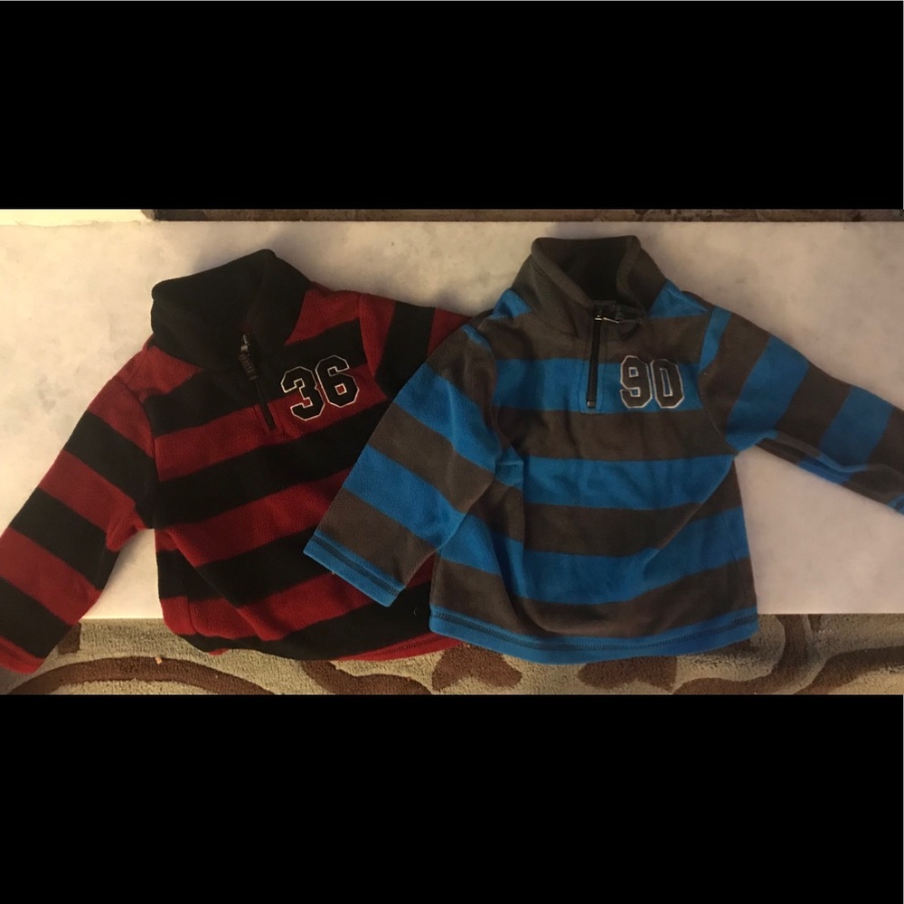 Two (2) fleece shirts 24 months